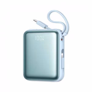 Akupank Joyroom JR-PBF17 sinine 10000mAh 22.5W (PD / QC3.0) + integreeritud Type-C ja Lightning kaablid