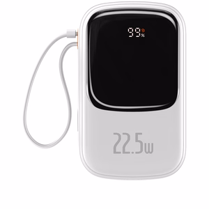 Baseus внешний аккумулятор 20000mAh Qpow Pro - USB + Type C - PD 22,5W с кабелем Type C (PPQD060302) белый