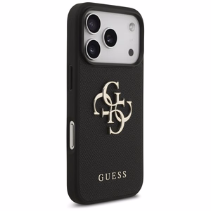 Guess Grained Big 4G & Classic Logo ümbris jaoks iPhone 17 Pro - must