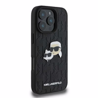 Karl Lagerfeld Monogram Karl & Choupette Head Pin Ümbris jaoks iPhone 16 Pro Max - must\