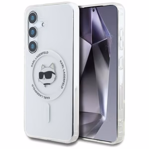 KARL LAGERFELD ümbris jaoks SAMSUNG S25 KLHMS25SHLSCHH (Magnetic IML Metal Choupette Head) valge