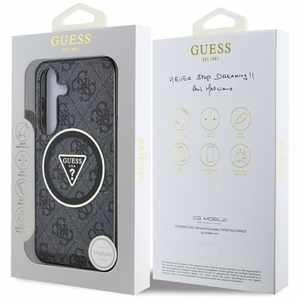 GUESS ümbris jaoks SAMSUNG S25 Plus GUHMS25MHG4PRTGK (Magnetic IML Metal Glitter 4G Circle Triangle) must