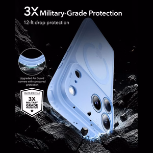 ESR Classic Hybrid MagSafe ümbris mudelitele iPhone 18 Pro / 17 Pro, helesinine