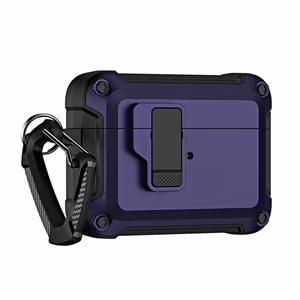 Airpods 4 Pro Armor Ümbris with Carabiner - lilla