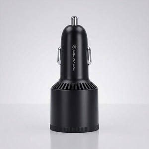 Blavec Автомобильное зарядное устройство BS-06D-C Trip — USB + 2x Type C — QC 3.0 18W PD 65W с кабелем Type C — Type C (CCBS06DCQ-U2CB) чёрный