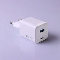 Forever TC-08-45AC GaN PD QC laadija 1x USB-C 1x USB 45W valge