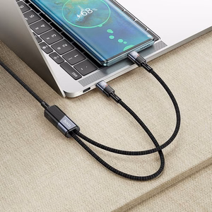 Kaabel 2in1 USB C to USB C / USB C Hoco 5A 100W 1,2 m U139 must