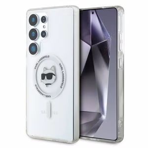 Ümbris Karl Lagerfeld Button Choupette Head Printed Logo MagSafe Samsung Galaxy S25 Ultra valge