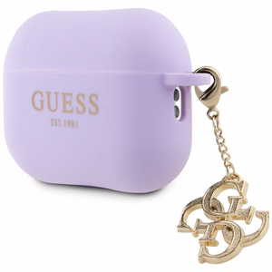Guess GUAP2LECG4U ümbris jaoks AirPods Pro 2 cover - lilla Liquid Silicone Glitter Triangle Charm