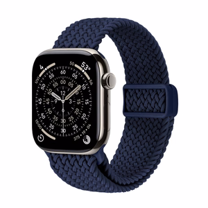 Crong Wave Band punutud Apple Watch rihm, 44/45/46/49 mm, tumesinine