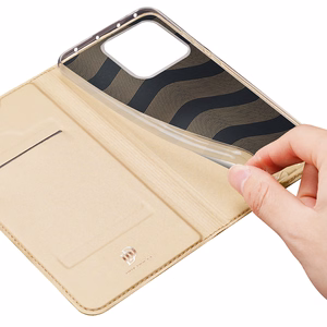 Dux Ducis Skin Pro Ümbris Xiaomi 13 Pro Flip Card Wallet kuldne Stand