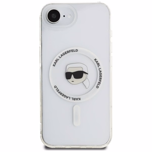 Karl Lagerfeld IML Metal Karl Head MagSafe Ümbris jaoks iPhone 16e Valge