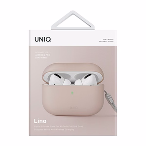 Чехол Uniq Lino для AirPods Pro 2 — розовый