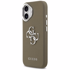 Guess Grained Big 4G Classic Logo iPhone 17 Ümbris - Brown