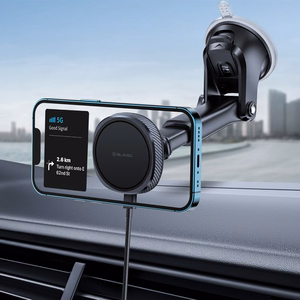 Blavec Car holder BHC-06A 15W magnetic with induction charging and active cooling to windshield and dashboard (BHC06A-MWIB) black