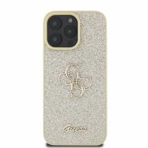 Guess Fixed Glitter Big 4G Ümbris jaoks iPhone 16 Pro - Kuldne