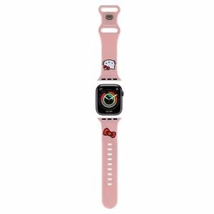 Hello Kitty silikoonist Kitty Head rihm Apple Watch 38/40/41mm - roosa