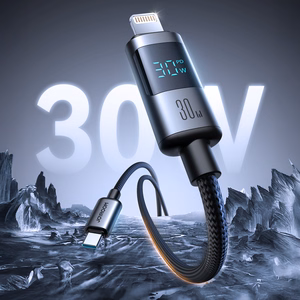 Joyroom S-A16 Pro Prism Series 30W USB-C - Lightning Kaabel with Display 1.2m - must