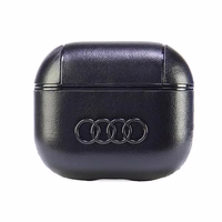 Audi Leather Big Logo Ümbris jaoks AirPods 3 - must