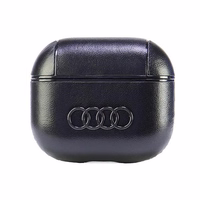 Audi Leather Big Logo Ümbris jaoks AirPods 3 - must
