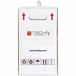 Techly ITP8-RIS-0305LO F/UTP kaabel Cat.5E CCA 305 m, jäik, välistingimustes, must