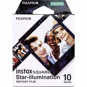 Fujifilm Instax Square Star Illumination – täheraamiga kiirfilm, 86 × 72 mm, pildiala 62 × 62 mm, 10 lehte