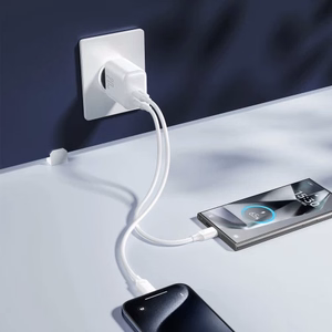 Joyroom JR-TCF12 mains charger 2x USB-C 20W PD / QC 3.0 - white