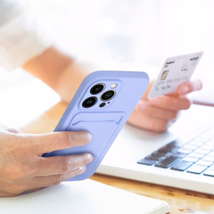 Ümbris jaoks iPhone 15 PRO Card Ümbris lilla