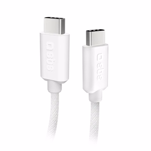 SBS TECABLETISSUETCCG USB-C - USB-C 1.5m 60W braided kaabel - hall