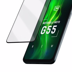 Tempered glass 3mk HardGlass Max Lite Black for Motorola Moto G55 5G
