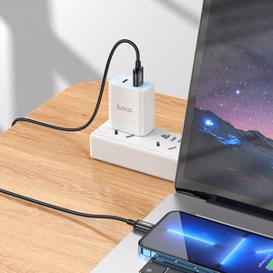 Кабель USB A to Lightning Hoco 2,4A 3 m X91 черный