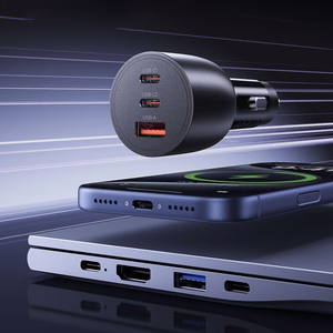 Orico PowerLink 165W USB-A + 2x USB-C autolaadija - must