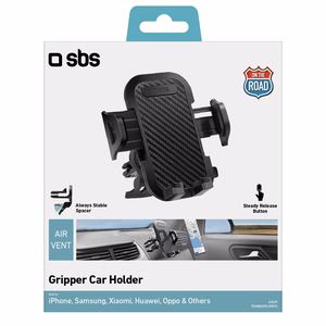 SBS TEHWSUPCLIPSTG smartphone hoidja jaoks air vent, koos reinforced jaws - must