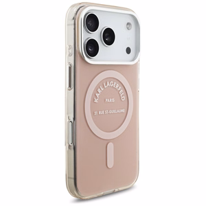 Karl Lagerfeld IML Karl RSG Logo MagSafe Ümbris jaoks iPhone 17 Pro - Roosa