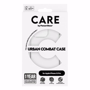 CARE by PanzerGlass Urban Combat Ümbris jaoks iPhone 15 Pro - Clear