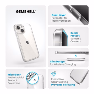 Speck GemShell ümbris seadmele iPhone 17e / 16e / 15 / 14 / 13, läbipaistev