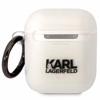 Karl Lagerfeld KLA2HNCHTCT Airpods 1/2 cover läbipaistev Ikonik Choupette