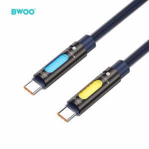 BWOO 240W Type C to Type C Data scented Kaabel With RGB Lighting must X325C-C