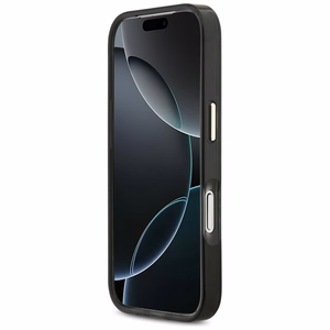 Guess IML Script Metal MagSafe Ümbris for iPhone 17 Pro - must and pruun