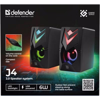 PC Speakers 2.0 DEFENDER J4 2.0 6W LED USB must