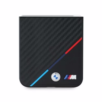 BMW Carbon Tricolor Ümbris jaoks Samsung Galaxy Z Flip 6 - Must