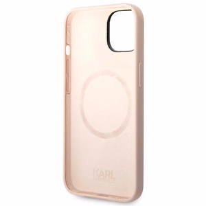 Karl Lagerfeld KLHMP14SSSKCI iPhone 14 6.1 "hardcase light roosa / light roosa Silicone Karl & Choupette Magsafe