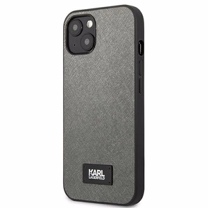 Karl Lagerfeld KLHCP13SSFMP2DG iPhone 13 mini 5,4 "hardcase hõbedane / hõbedane Saffiano Plaque