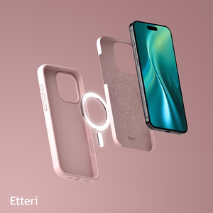 Etteri Silicone Mag ümbris iPhone 16 Pro 6,3" hele roosa