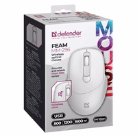 MOUSE DEFENDER FEAM MM-296 RF SILENT valge