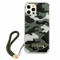 Guess GUHCP12MKSARKA iPhone 12/12 Pro 6.1" roheline/khaki värvi kõvakott Camo Collection