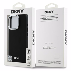 DKNY Plain Hõbedane Logo MagSafe iPhone 16 Pro Ümbris - Must