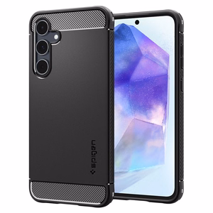 Spigen Rugged Armor ümbris seadmele Samsung Galaxy A55 5G, mattmust