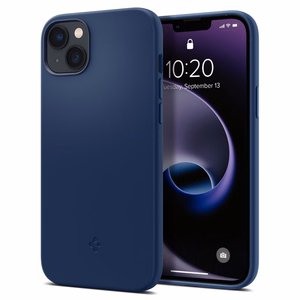 Spigen Silicone Fit Mag чехол с MagSafe для iPhone 14 Plus - синий