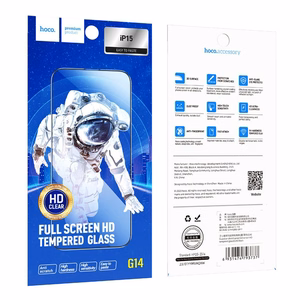Karastatud klaas to iPhone 15 / 16 Hoco HD 5D Guardian shield 10 pcs G14 must